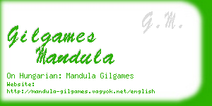 gilgames mandula business card